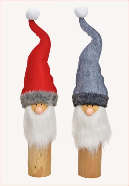 Nikolaus Rot oder Grau 63 cm hoch